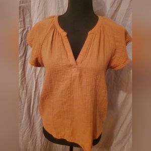 Universal Thread muslin gauze cotton short sleeve top